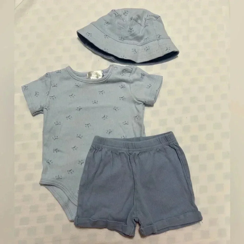 Willow + Whimsy Blue 3 Piece Set (Size 12M)